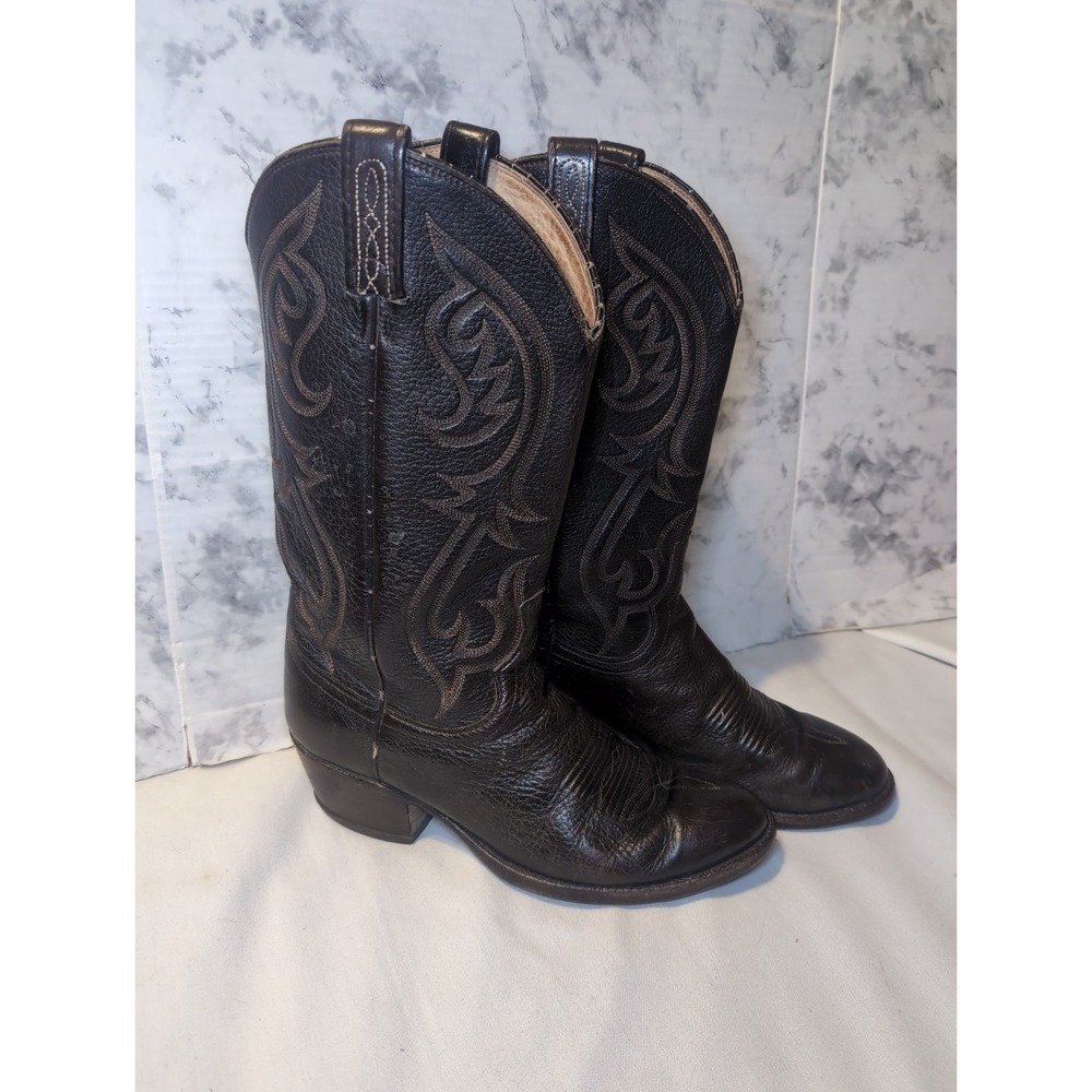 Dan Post Brown Leather Western Men's Size 10 Cowboy Boots 06972
